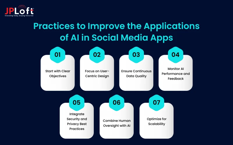 Practices to Improve the Applications of AI in Social Media Apps